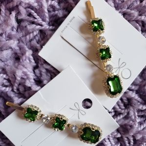 Bling Crystal  Rhinestone Pearl Hairpin